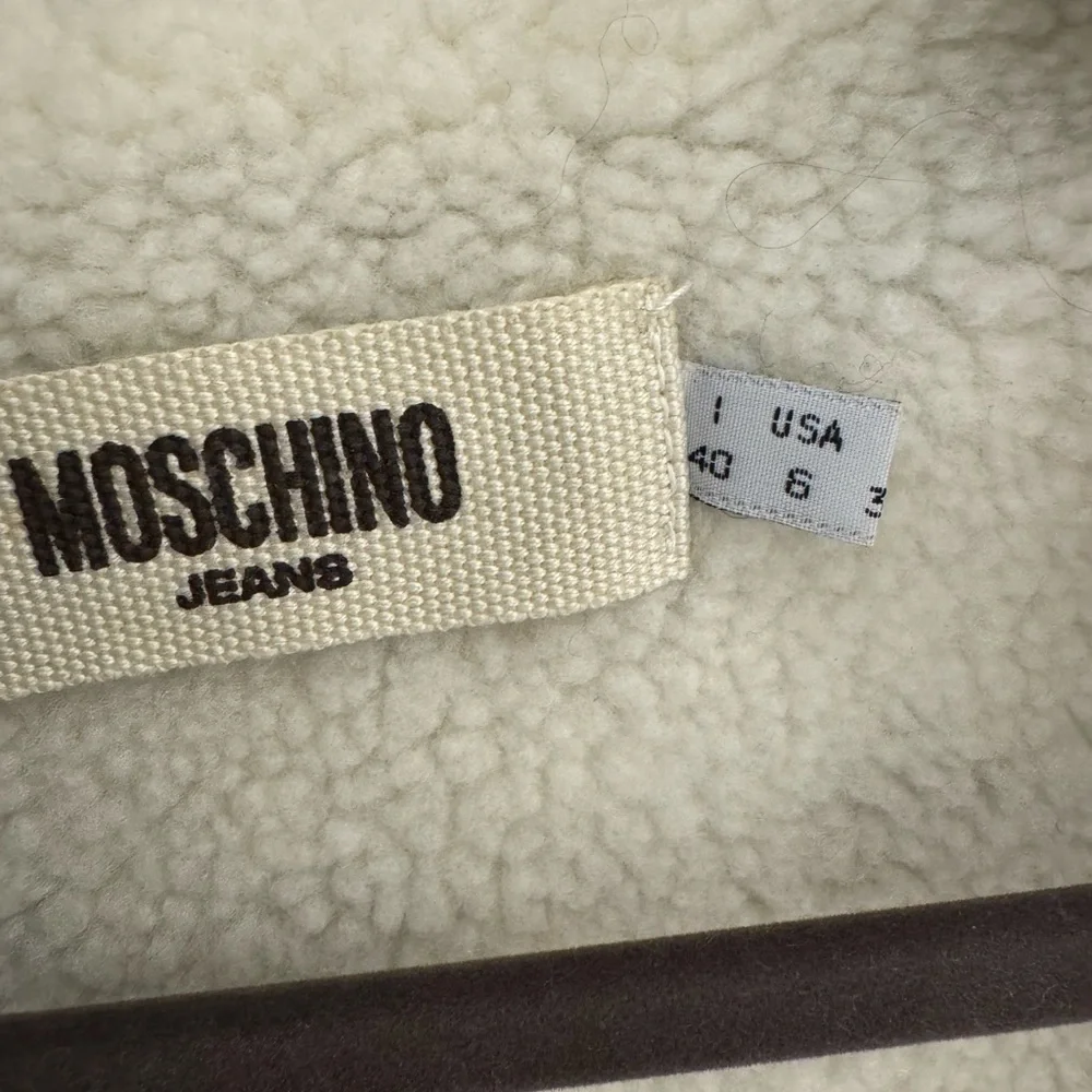 LOW START!! Moschino Jeans Blue Denim Jacket with Shirt Collar - Picture 6 of 12